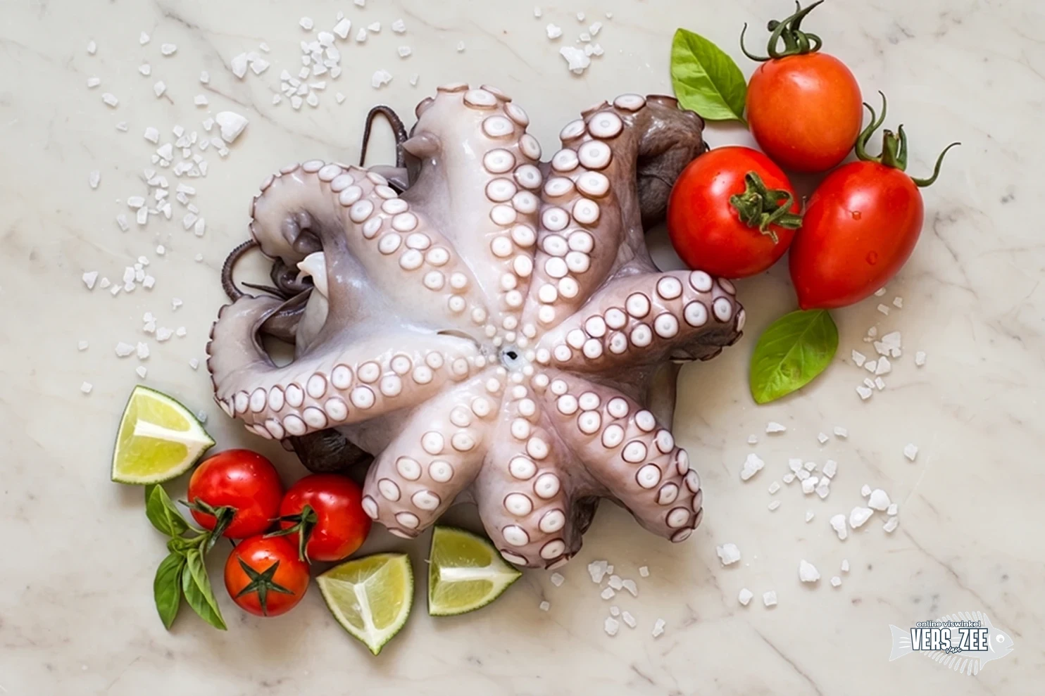 Octopus met tomaten en limoen