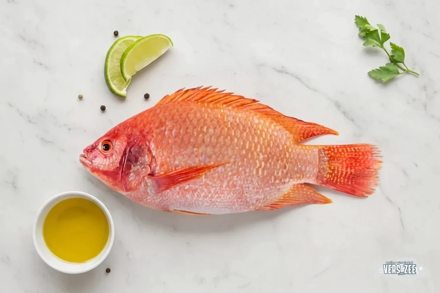 Verse rode tilapia met limoen